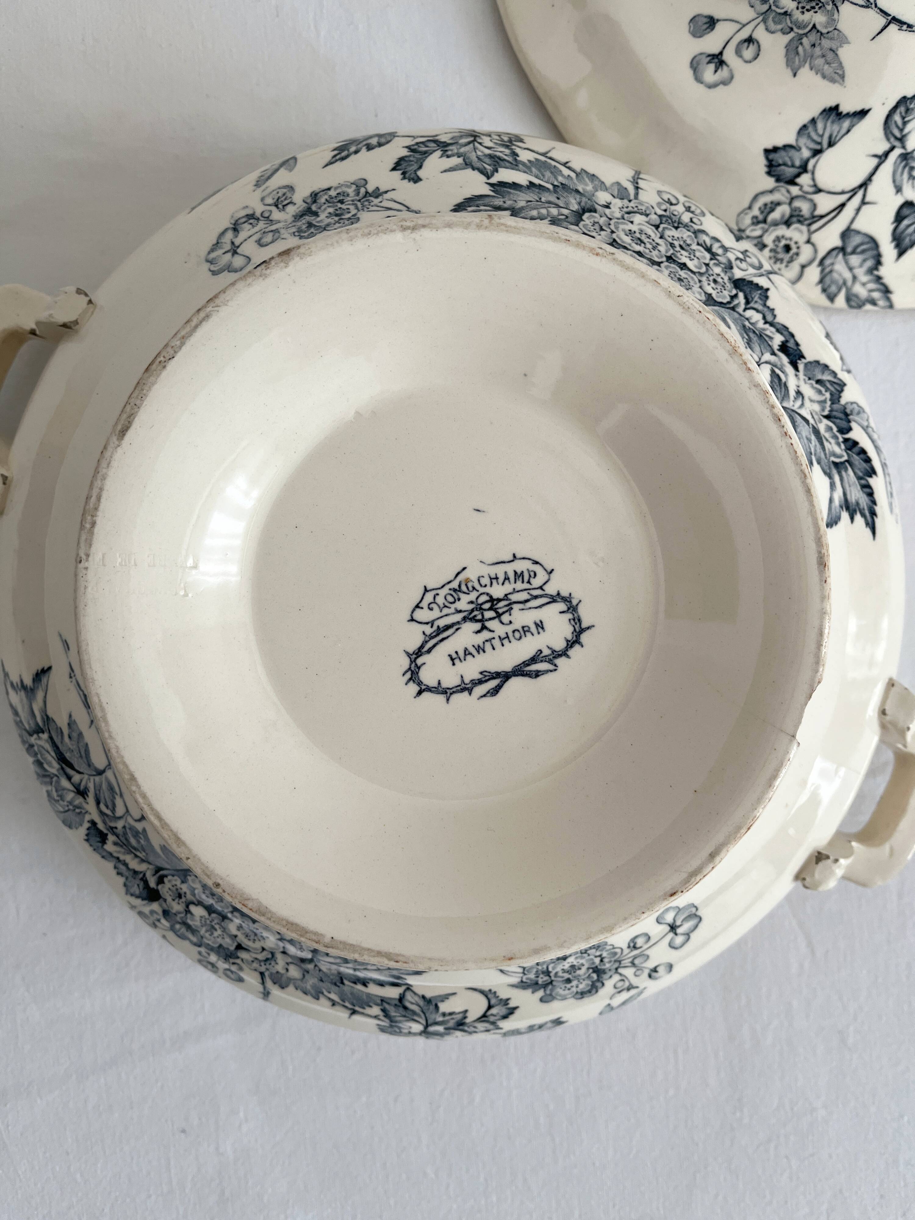 "Hawthorn" ironstone tureen, Longchamp pottery
