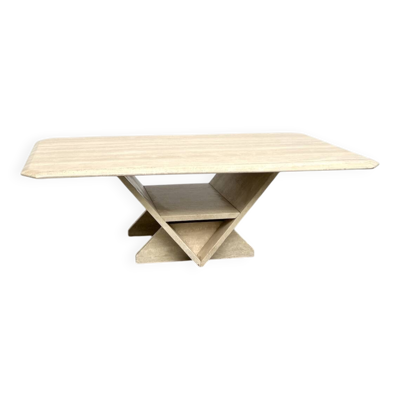 Table basse en travertin, Italie 1970