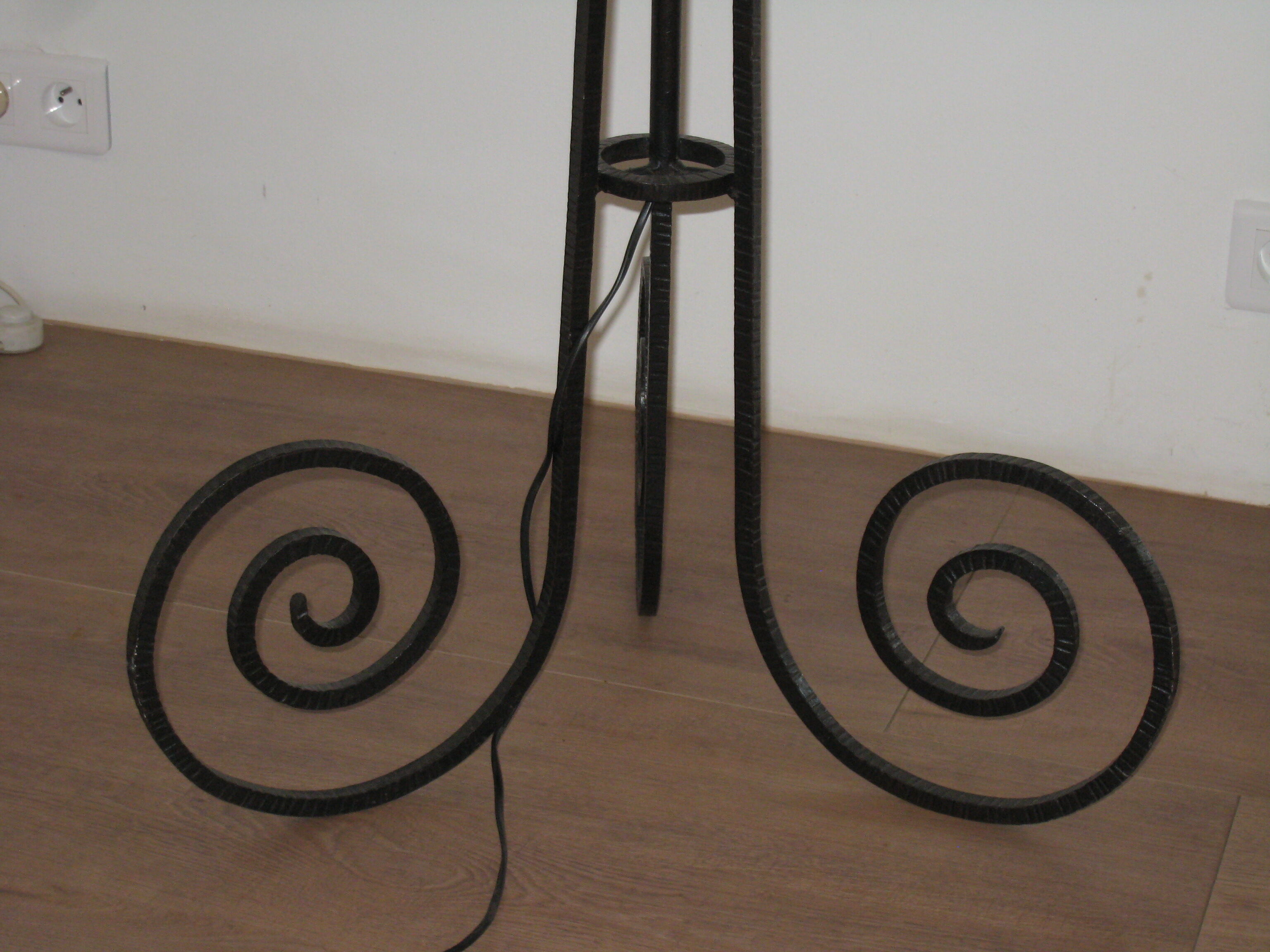 Wrought iron lamp art deco era