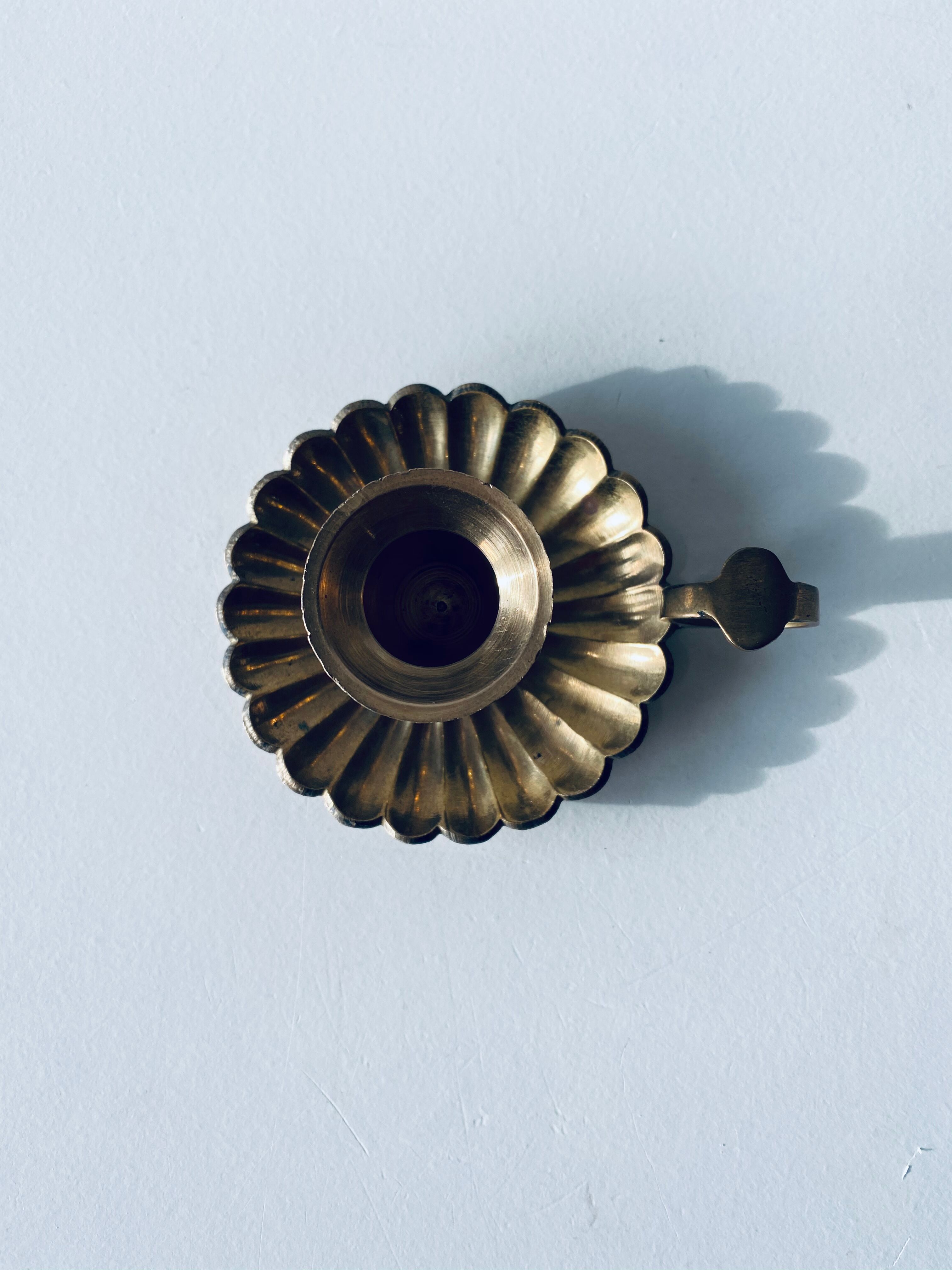 Old brass candlestick