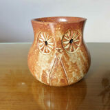 “hibou” stoneware pot cover from the 50s and 60s