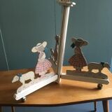 Rare children's room Art Deco style Bonnichon Bonton Bonpoint nursery chandelier