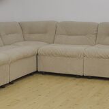 Modular sofa in beige boucle fabric, 1970s