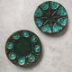 Pair of Mid Century Modern oyster plates 1970s