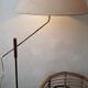 Mid century 360 deg. swing and height adjustable brass floor lamp, 1950s