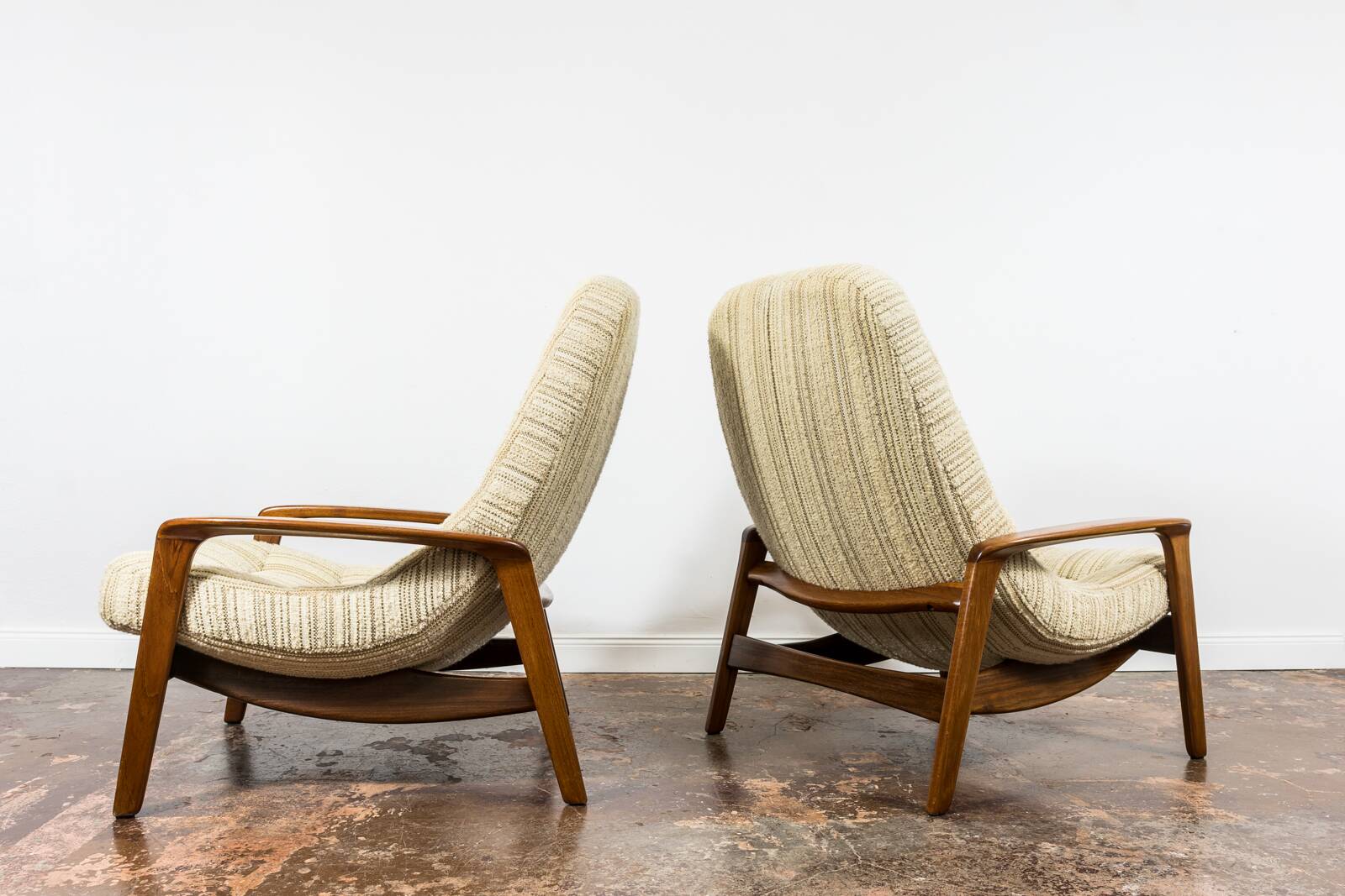 Pair of "Scoope" Lounge Chairs by R. Huber 1960's