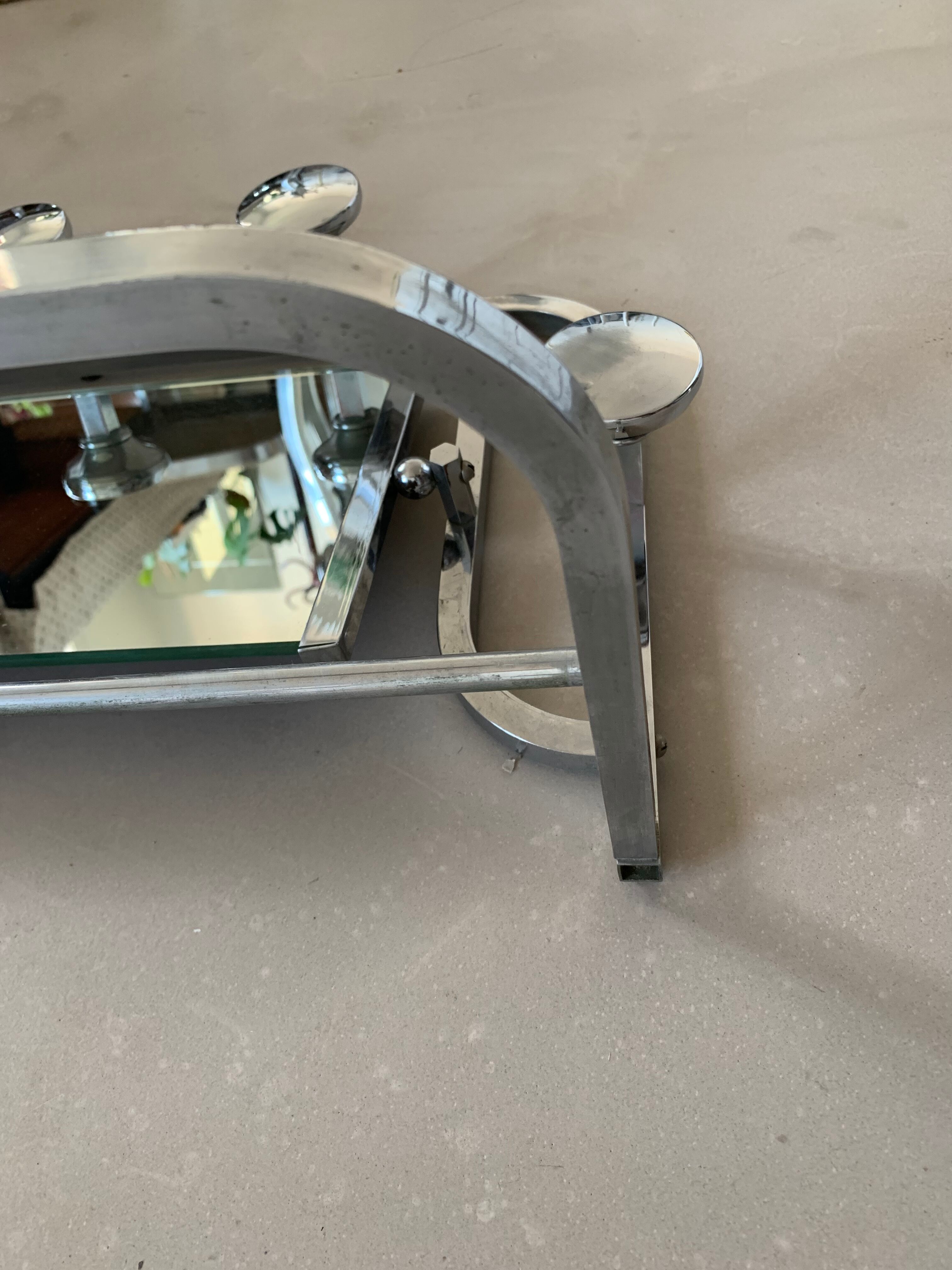 Old art deco-style wall mirror 63x33cm