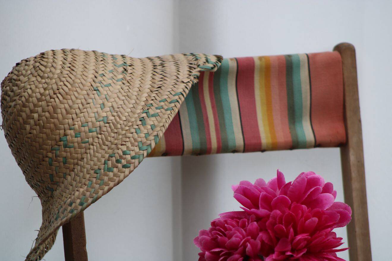 Old wooden folding chair