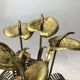 Jansen style Brass Lilies Table Lamp Midcentury Modern Hollywood Regency 1970s