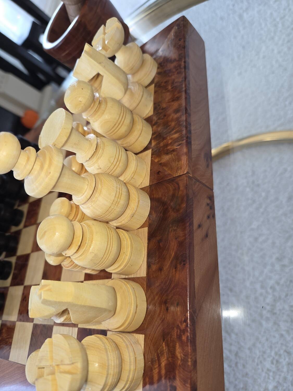 Royal Thuya Chess and Backgammon Game Box 30cm Square