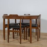 Mid-Century Teak Dining Table & Chairs by Hans Olsen for Frem Røjle, Denmark, 1960s, Set of 5