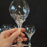 6 verres à vin en cristal 24% Cristallerie Kaspar Lemberg Lorraine vintage