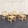 Set of 4 varnished wooden chairs, André Sornay