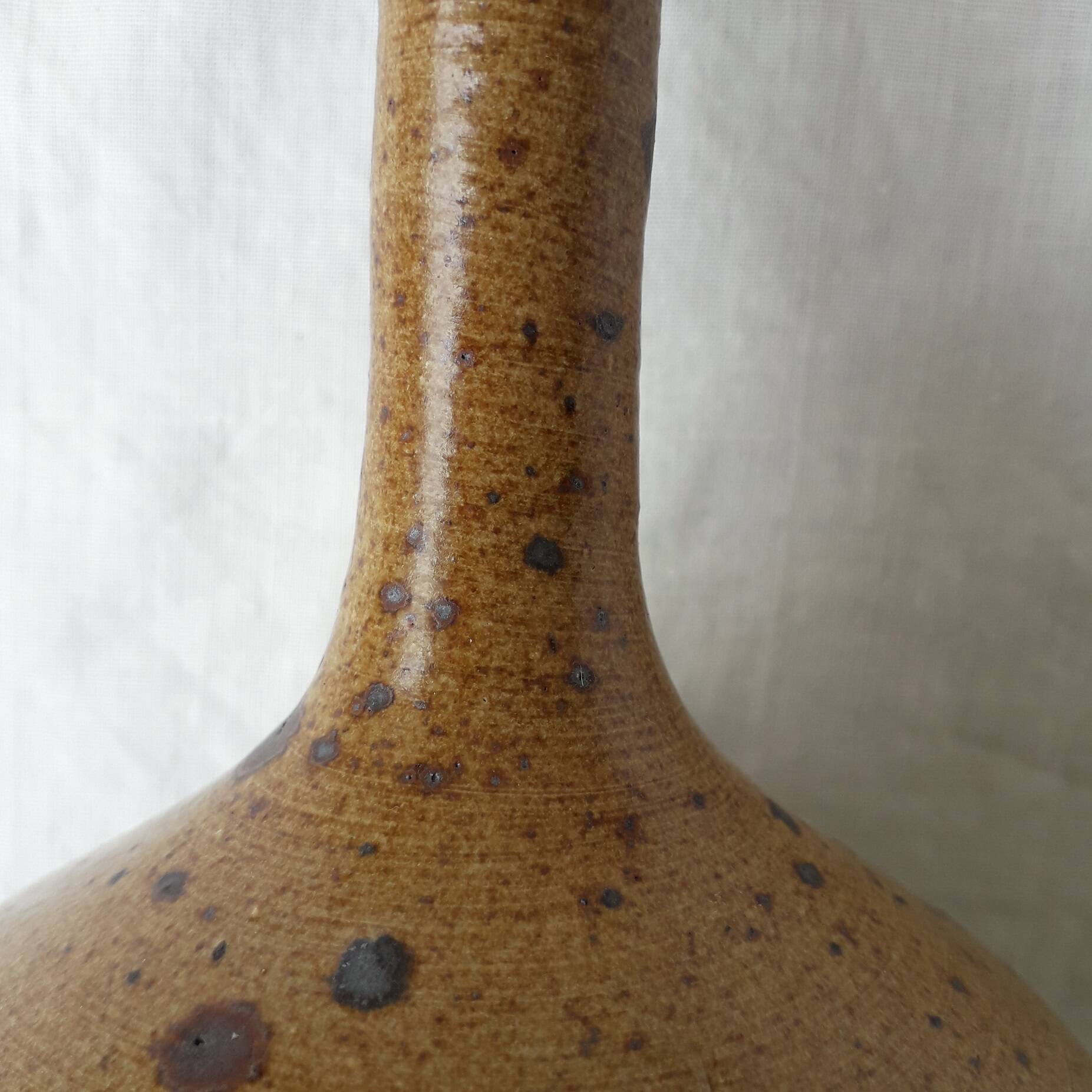 Vase soliflore grès pyrité