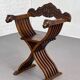 Vintage folding chair in carved wood
