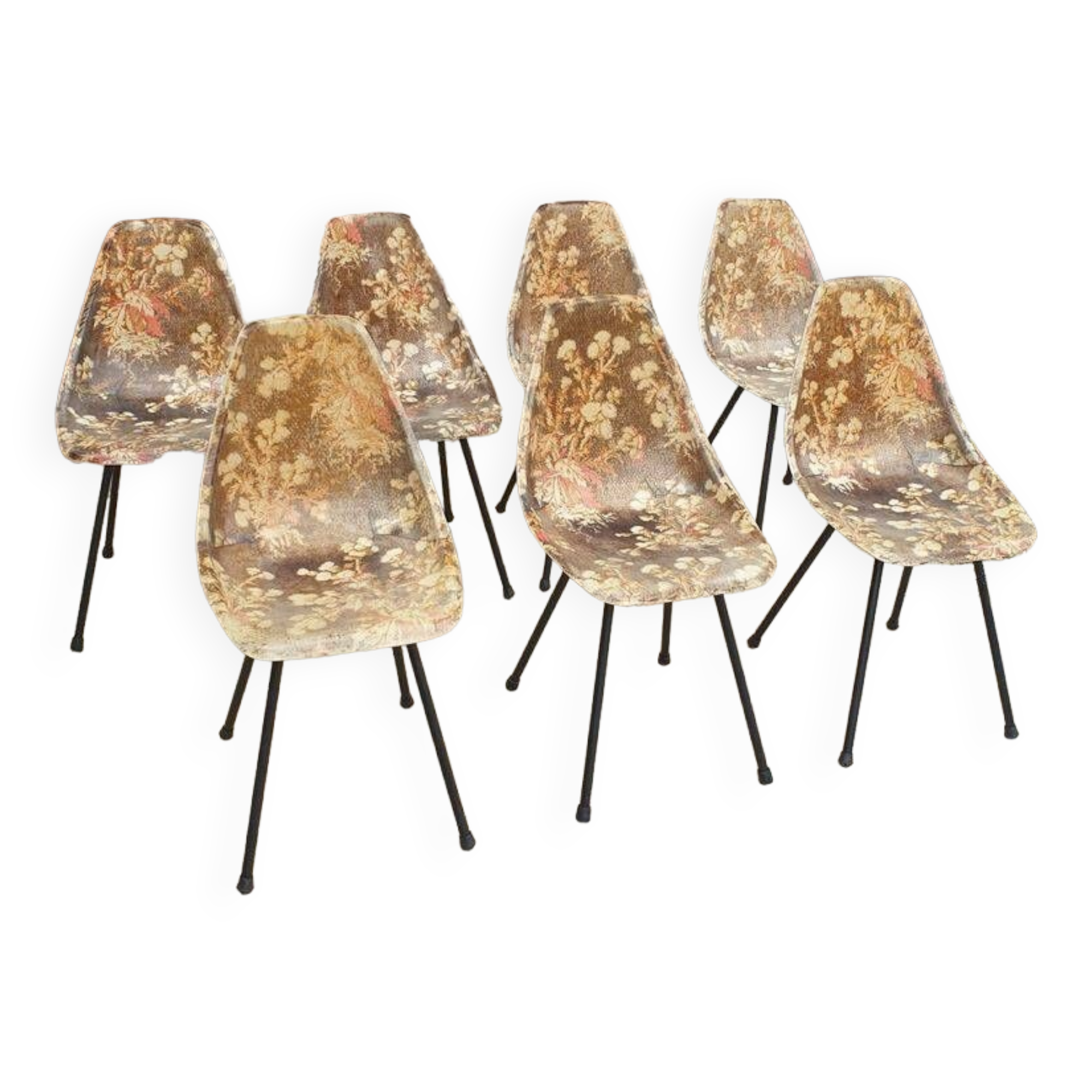 Vintage fiberglass chairs La Cigogne