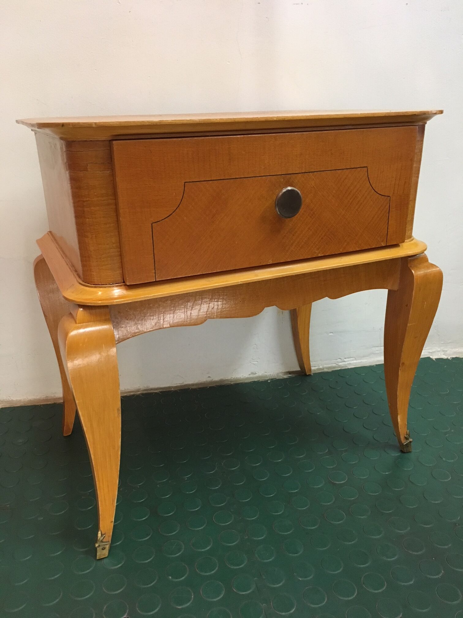 Bedside cabinet 60s light wood