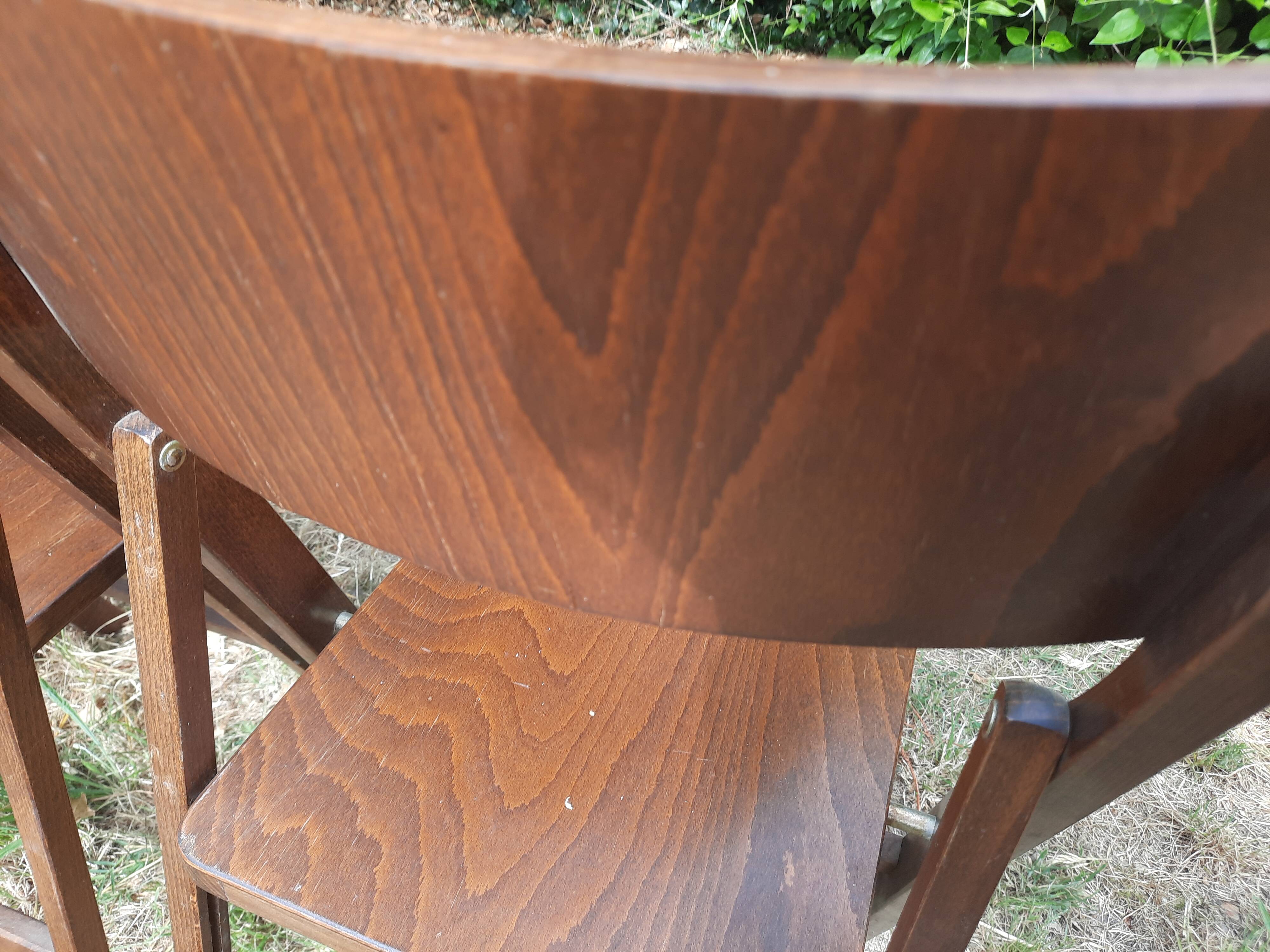Pair of folding bistro chairs Baumann
