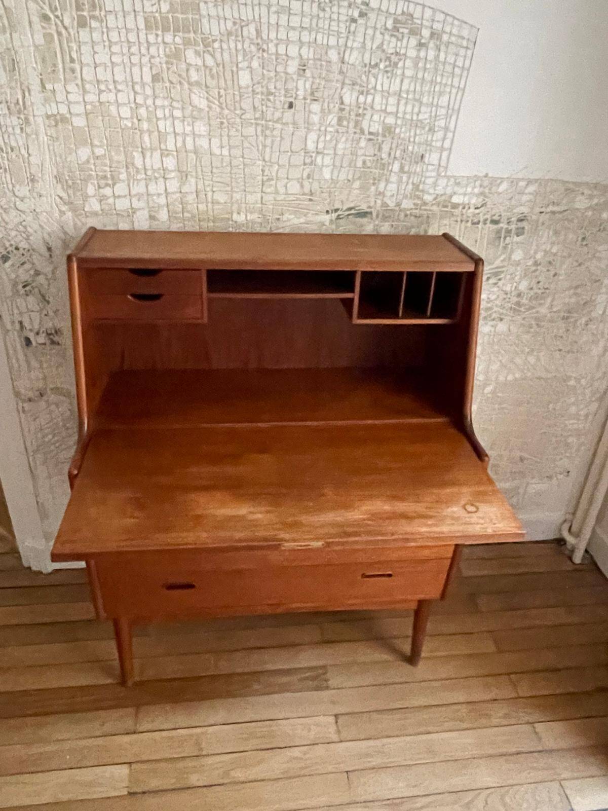 Teak secretary, Danish design, 1960s, designer: Arne Wahl Iversen