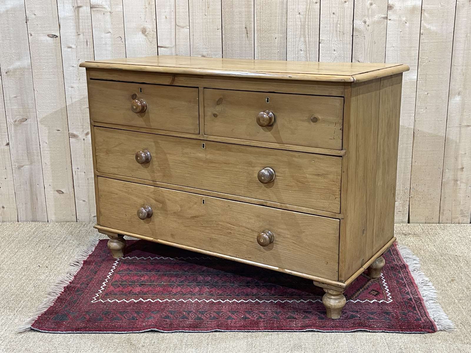 Victorian chest of drawers in nineteenth century fir