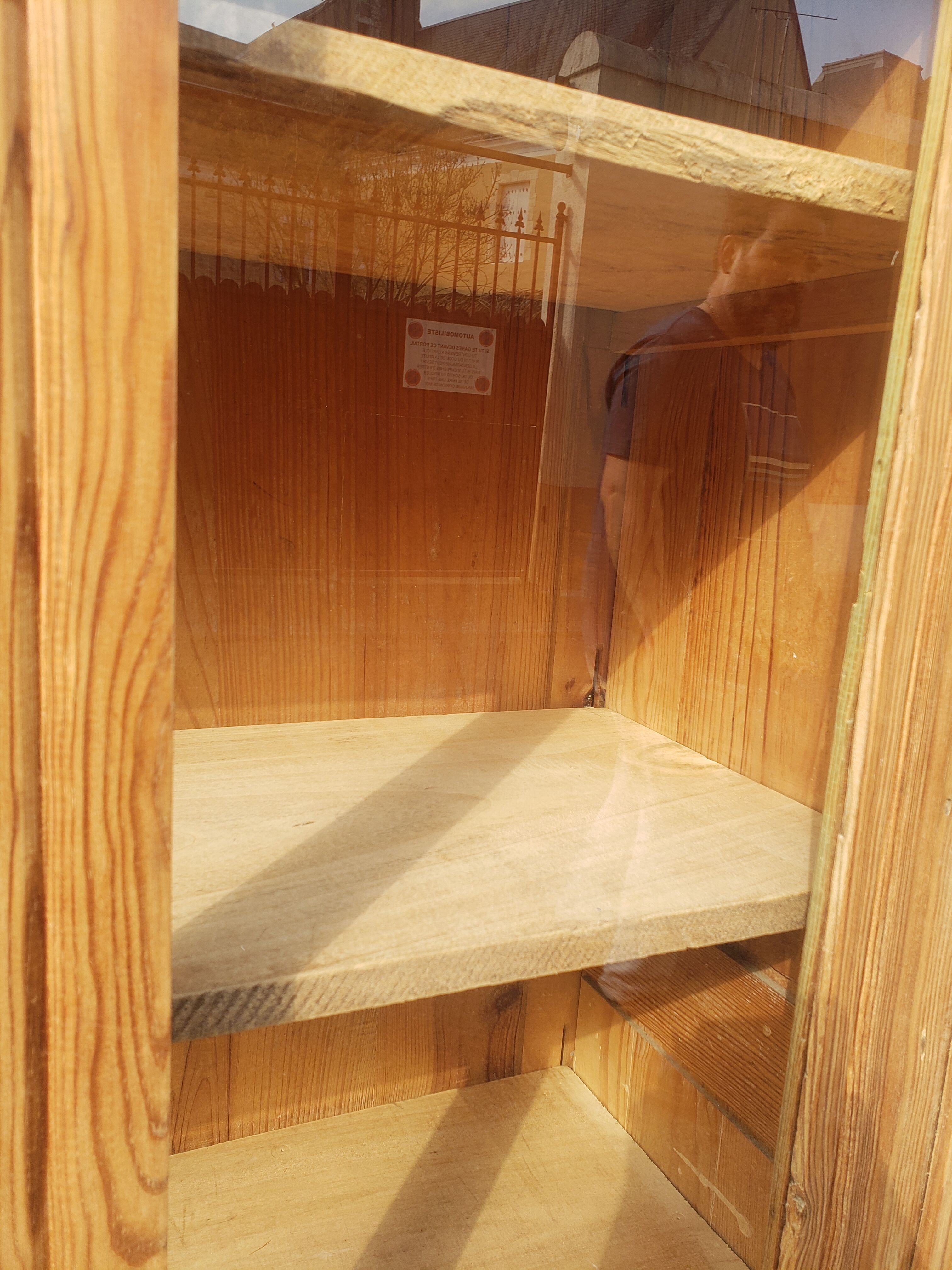 Parisian cabinet glazed raw wood