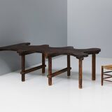 Table Organique Rustique De Forme Libre, France, Fin 19ème Siècle