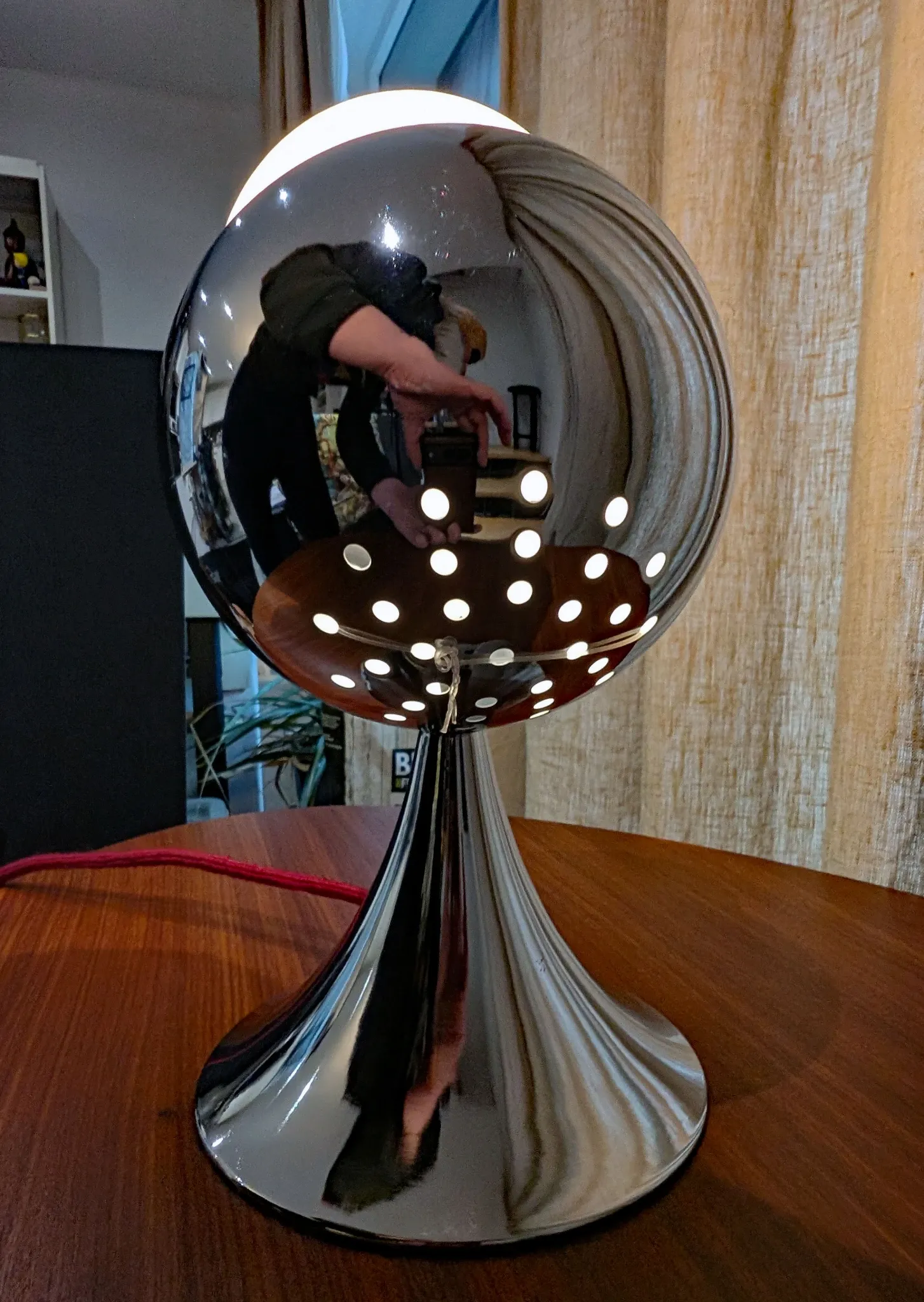 Lampe 60's "Satellite" Chromée – Pièce Unique
