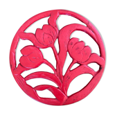 Red cast iron table mat