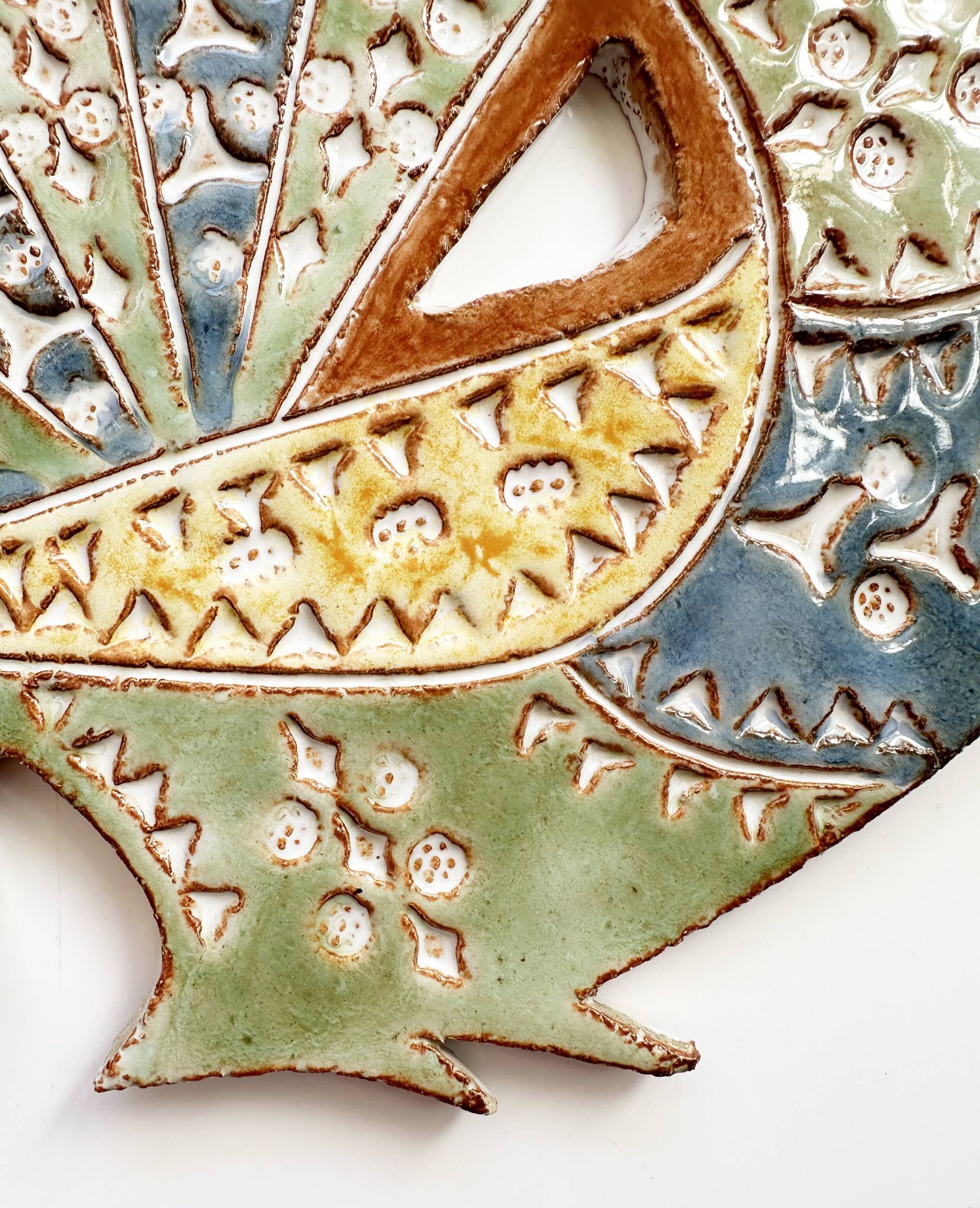 Biot ceramic wall sculpture or centerpiece by Dominique Perot. France, 1970s