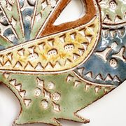 Biot ceramic wall sculpture or centerpiece by Dominique Perot. France, 1970s