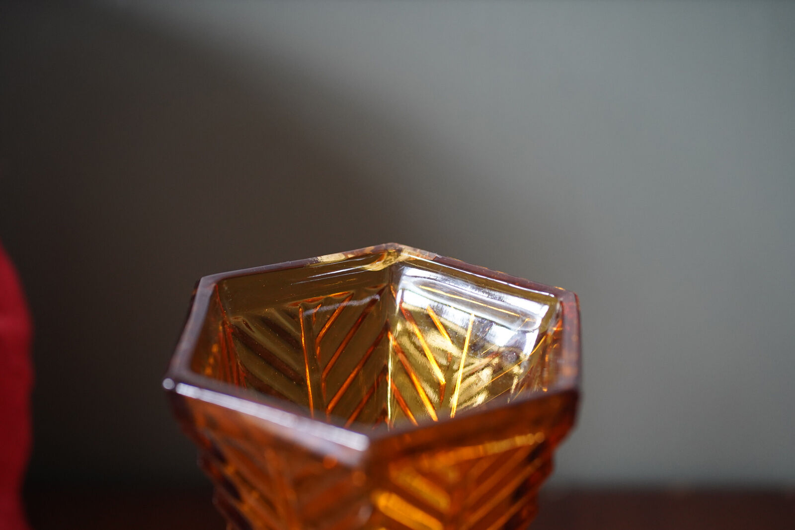 Amber vintage vase