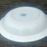 Large round ironstone serving dish from the Moulin des Loup earthenware factory
