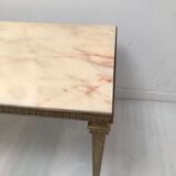 Table basse en marbre onyx  années 50-60