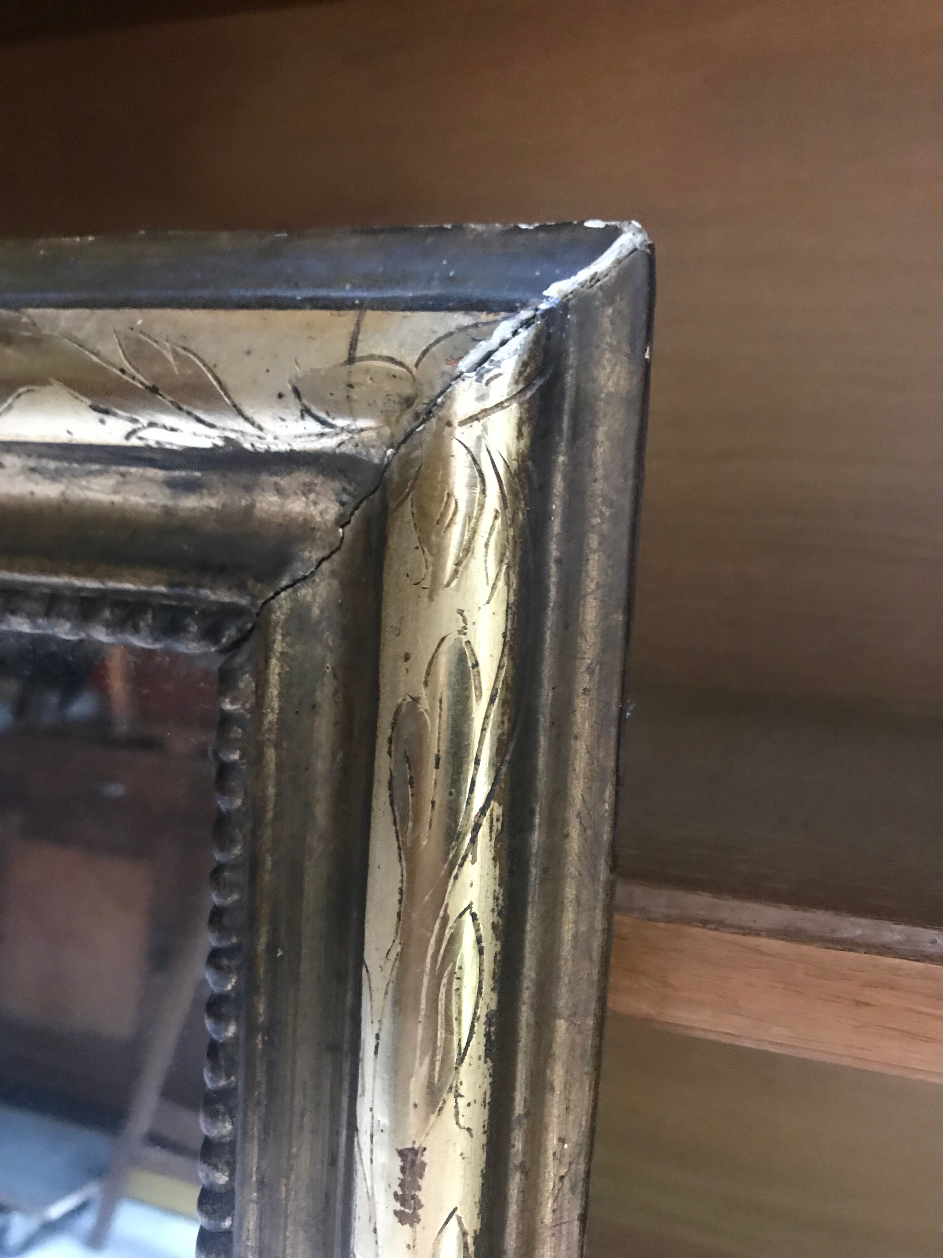 Louis XVI gold leaf mirror 19th