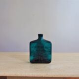 Blue pressed glass vase