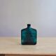 Blue pressed glass vase