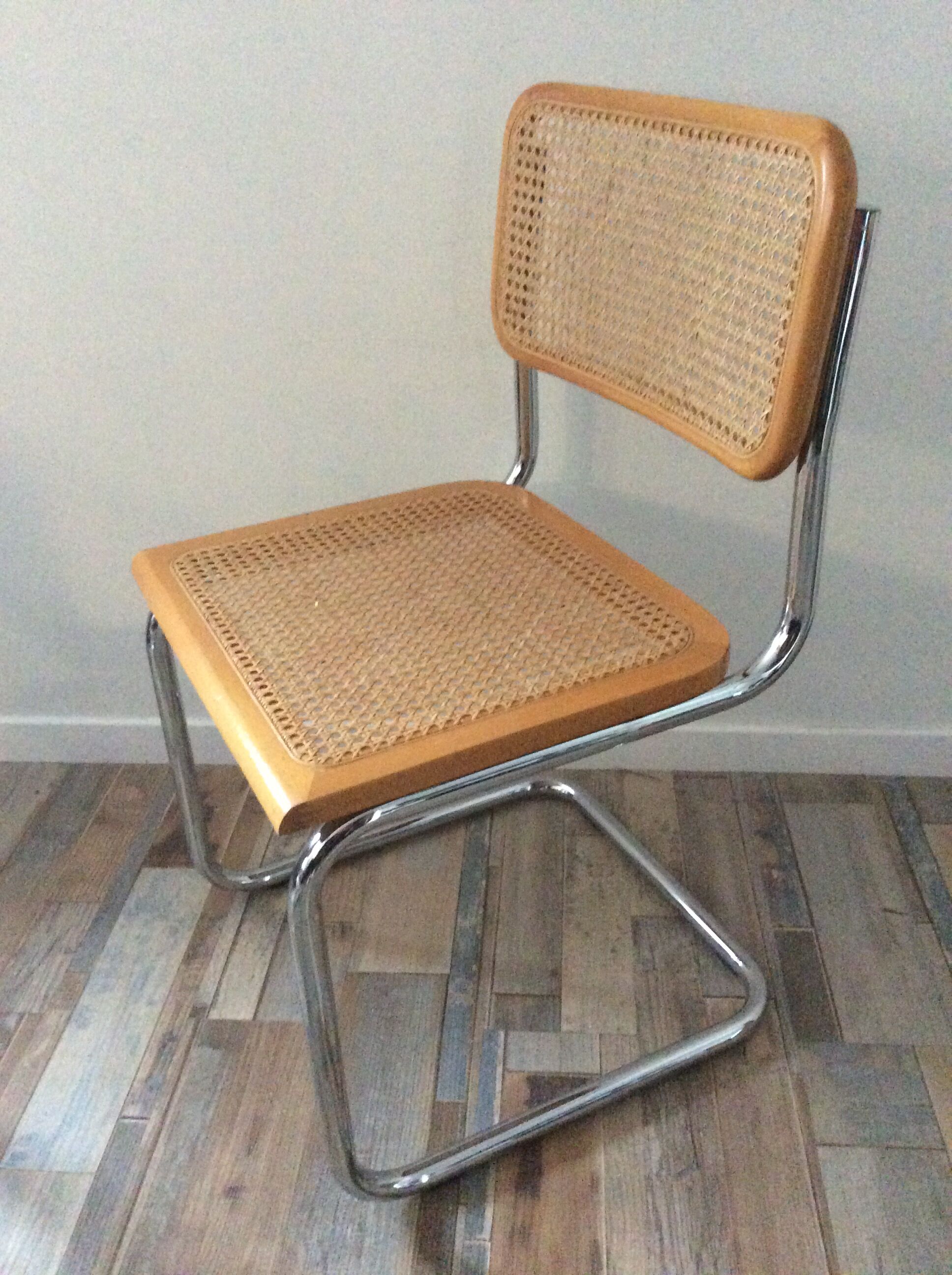 Lot of 4 chairs Marcel Breuer Cesca B32