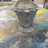 Pair of enamelled cast iron planters from 1900 from Charleville-Mézières