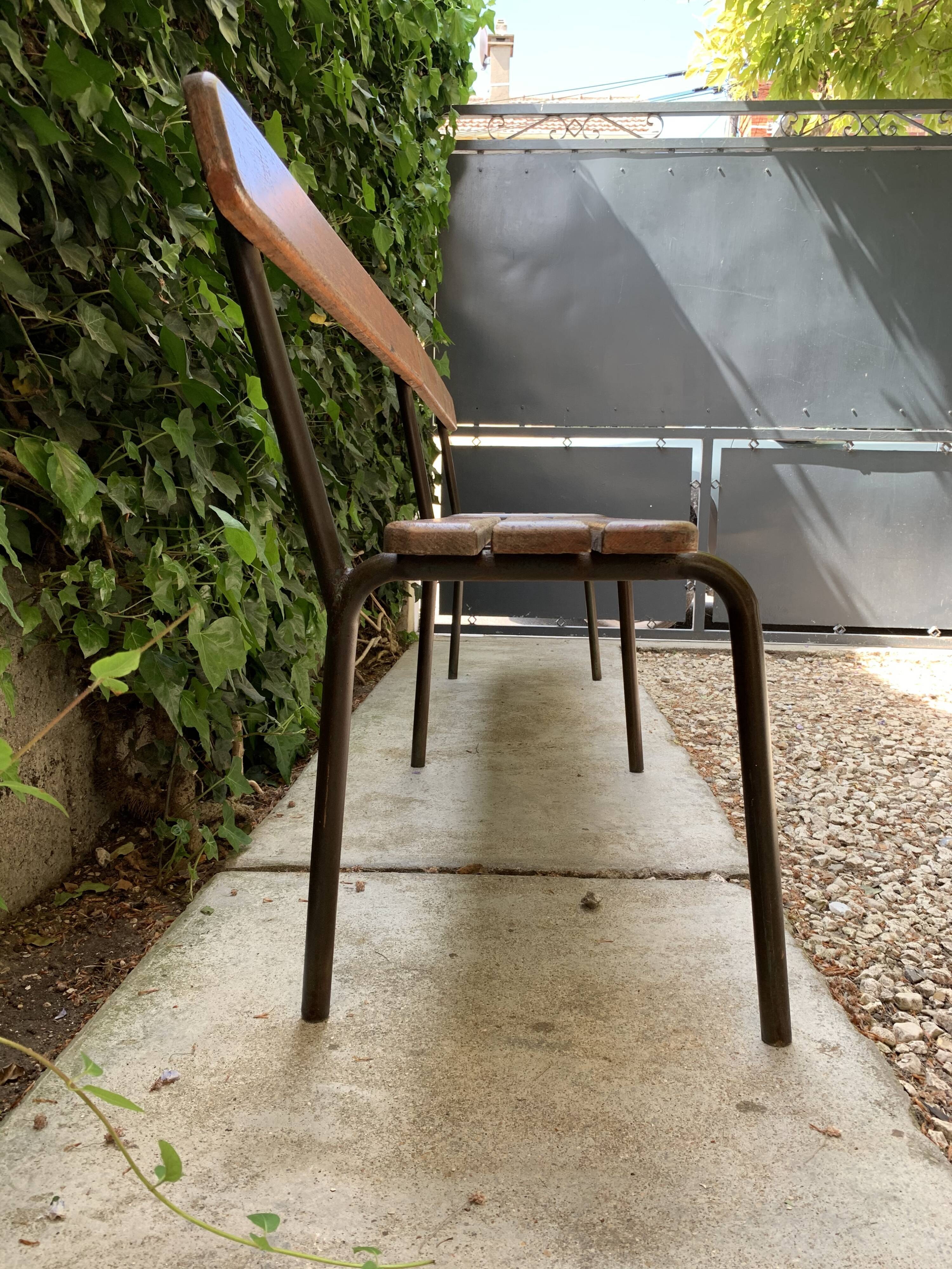 Vintage school bench