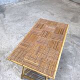 Vintage rattan coffee table
