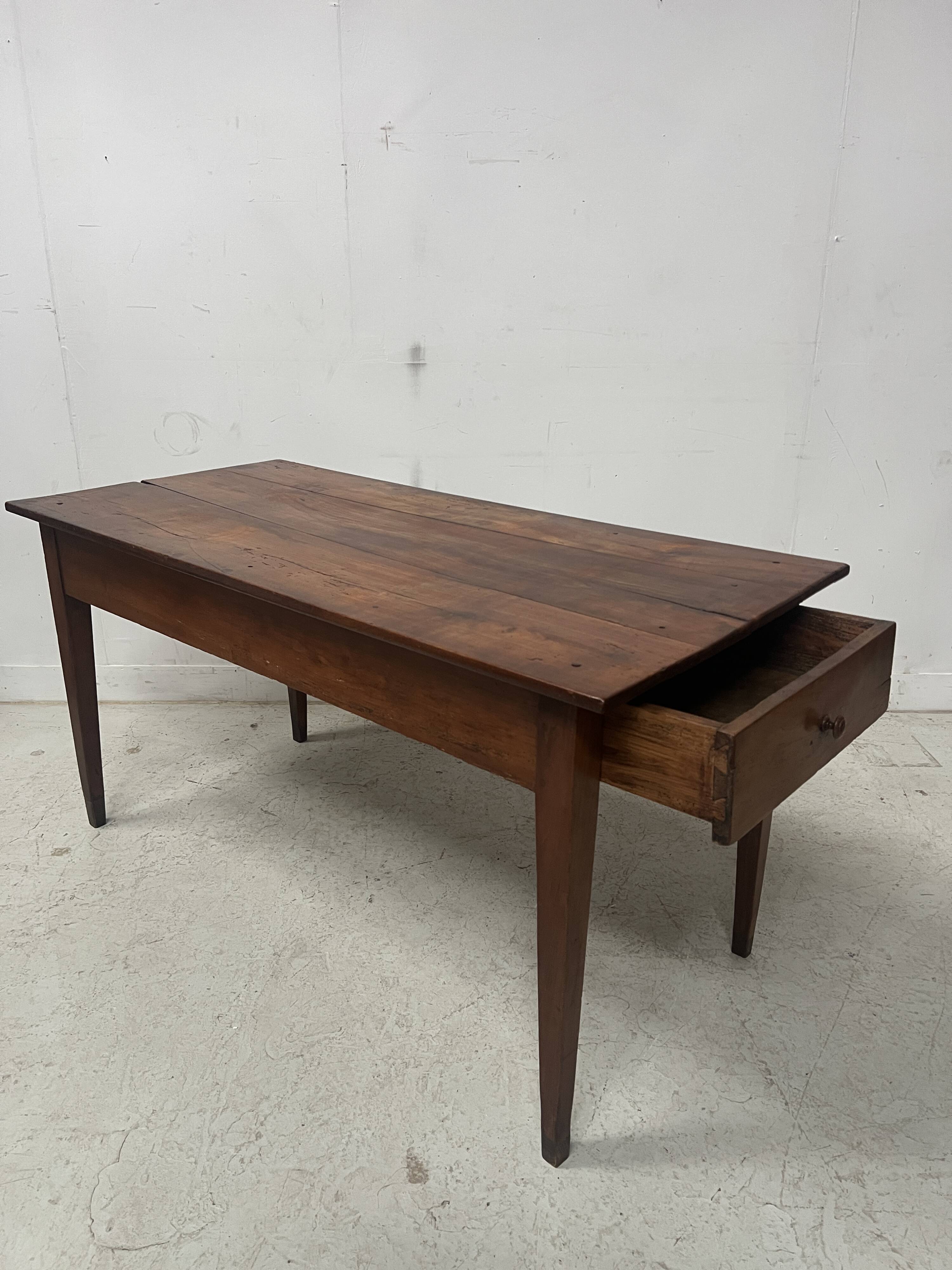 19th century cherry wood style farmhouse table