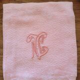 9 pink art deco towels monogrammed NC
