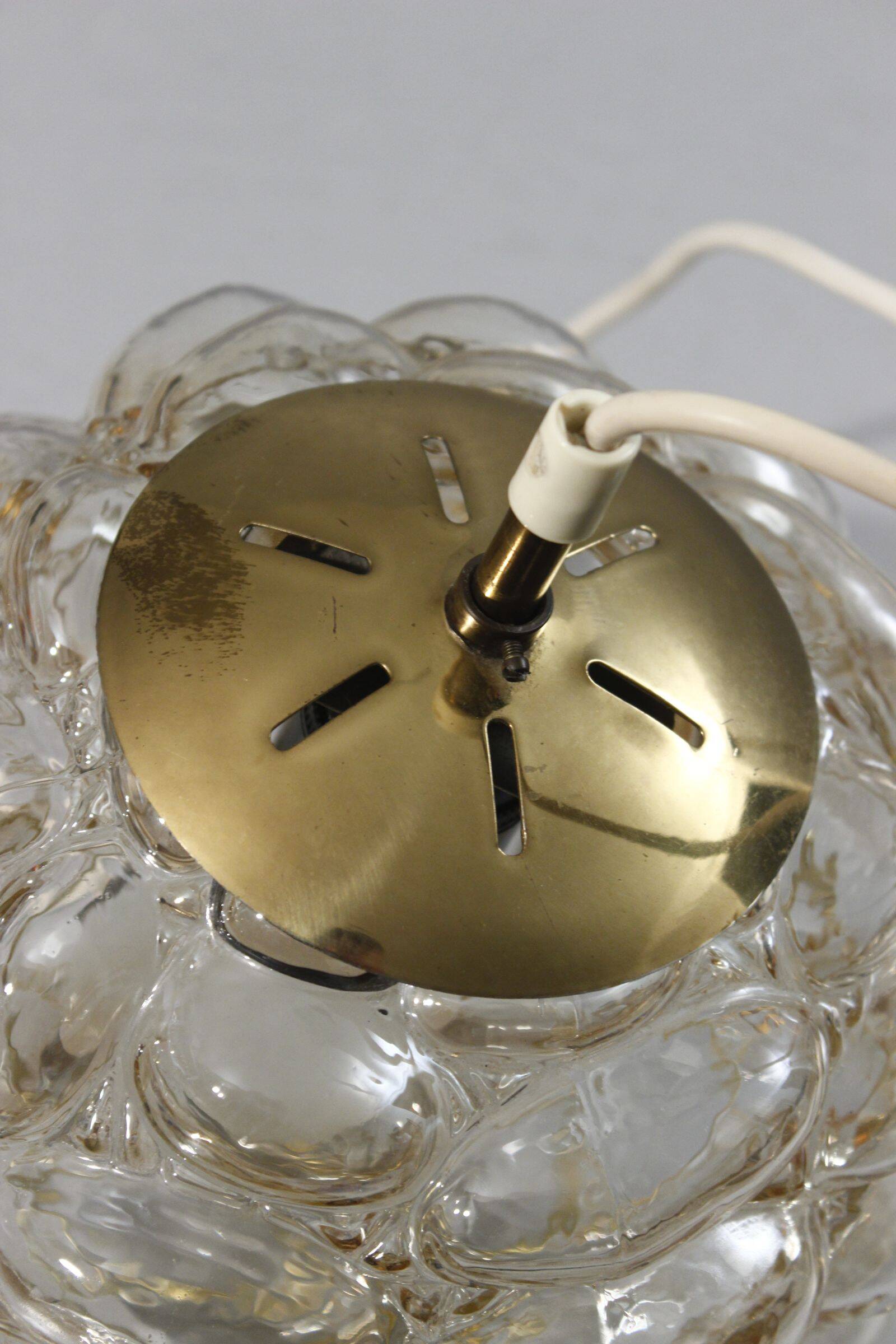 Bubble glass pendant light by Helena Tynell, Limburg design, 1960s.