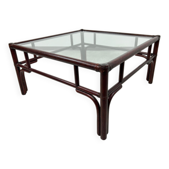 Modern mid-century bamboo coffee table by Gervasoni