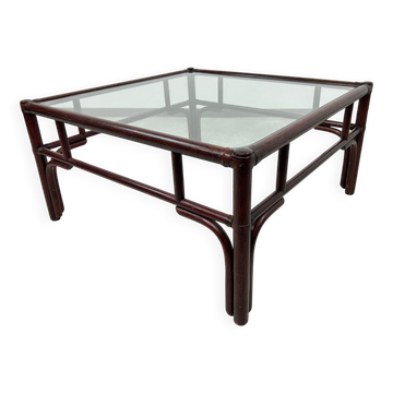 Modern mid-century bamboo coffee table by Gervasoni