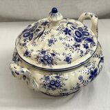 Soup bowl in earthenware stamped numbered decoration hand