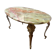 Vintage coffee table in polychrome marble – Louis XV style – Restored