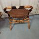 Pair of armchairs bamboo leather skin rohé noordwolde