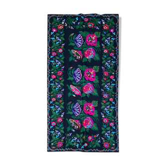 Tapis roumain tissé à la main avec la conception flora le bohème colorée 294x146cm