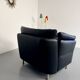 Fauteuil design contemporain Intertime I-Cielo en cuir noir